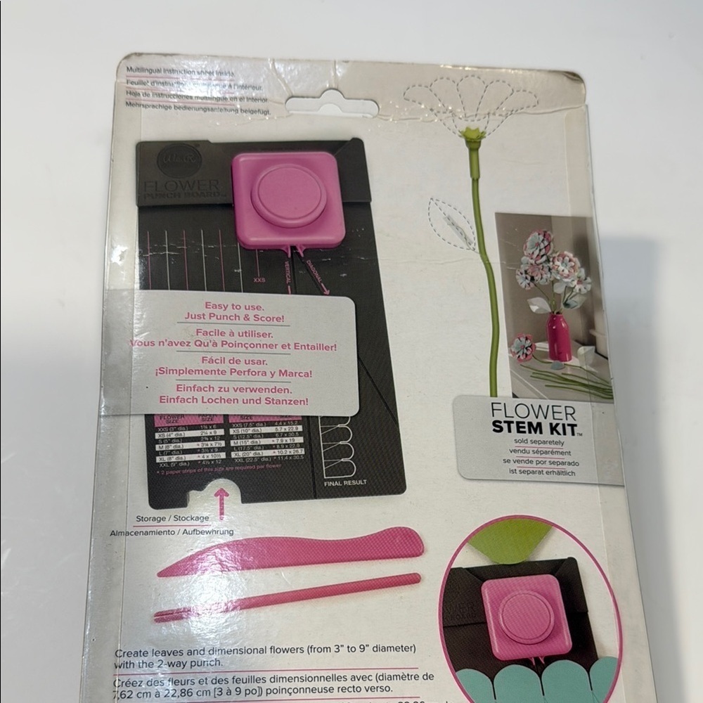 We R Memory Keepers Flower Punch Board - Pink - Picture 4 of 5
